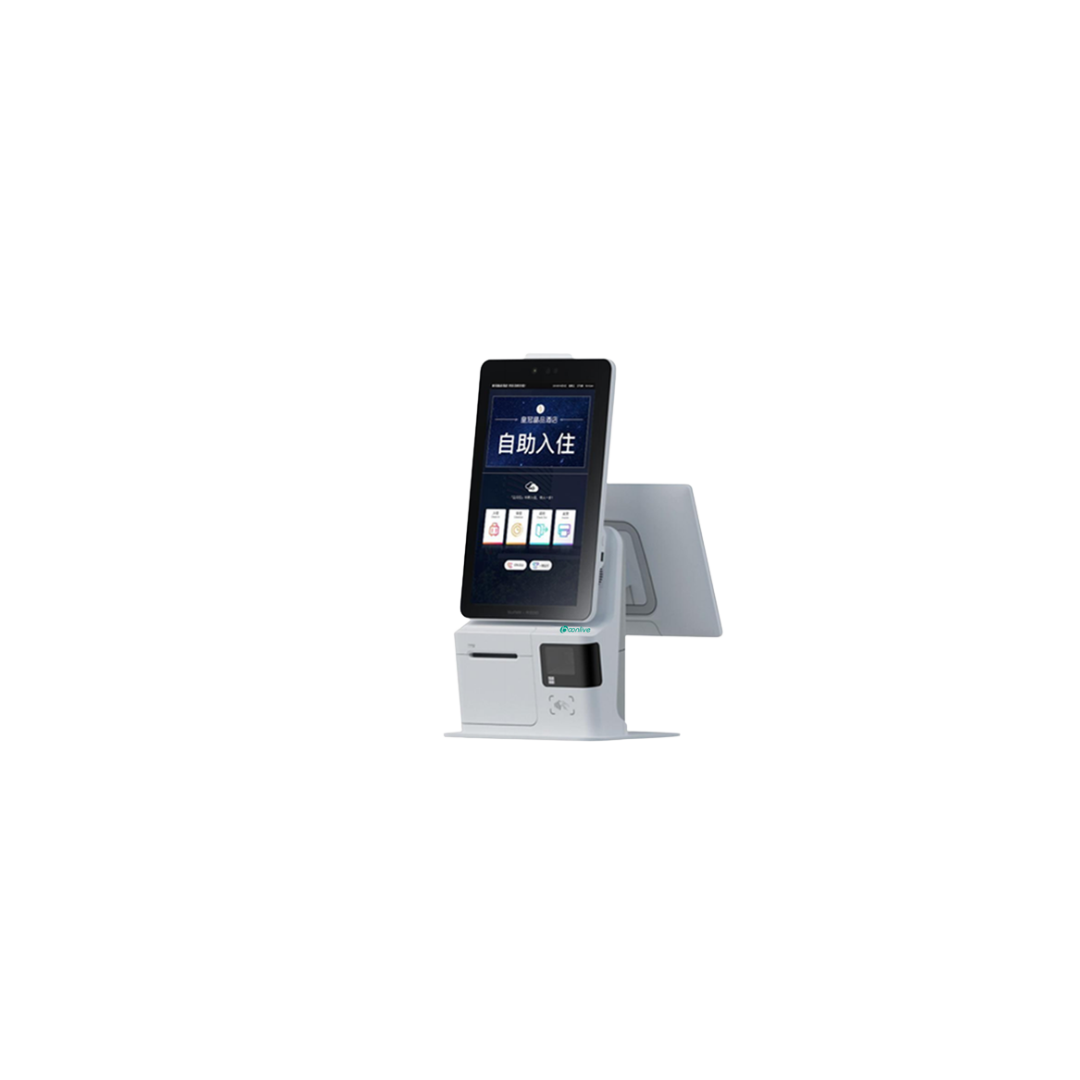15.6" vertical + horizontal desktop check in machine